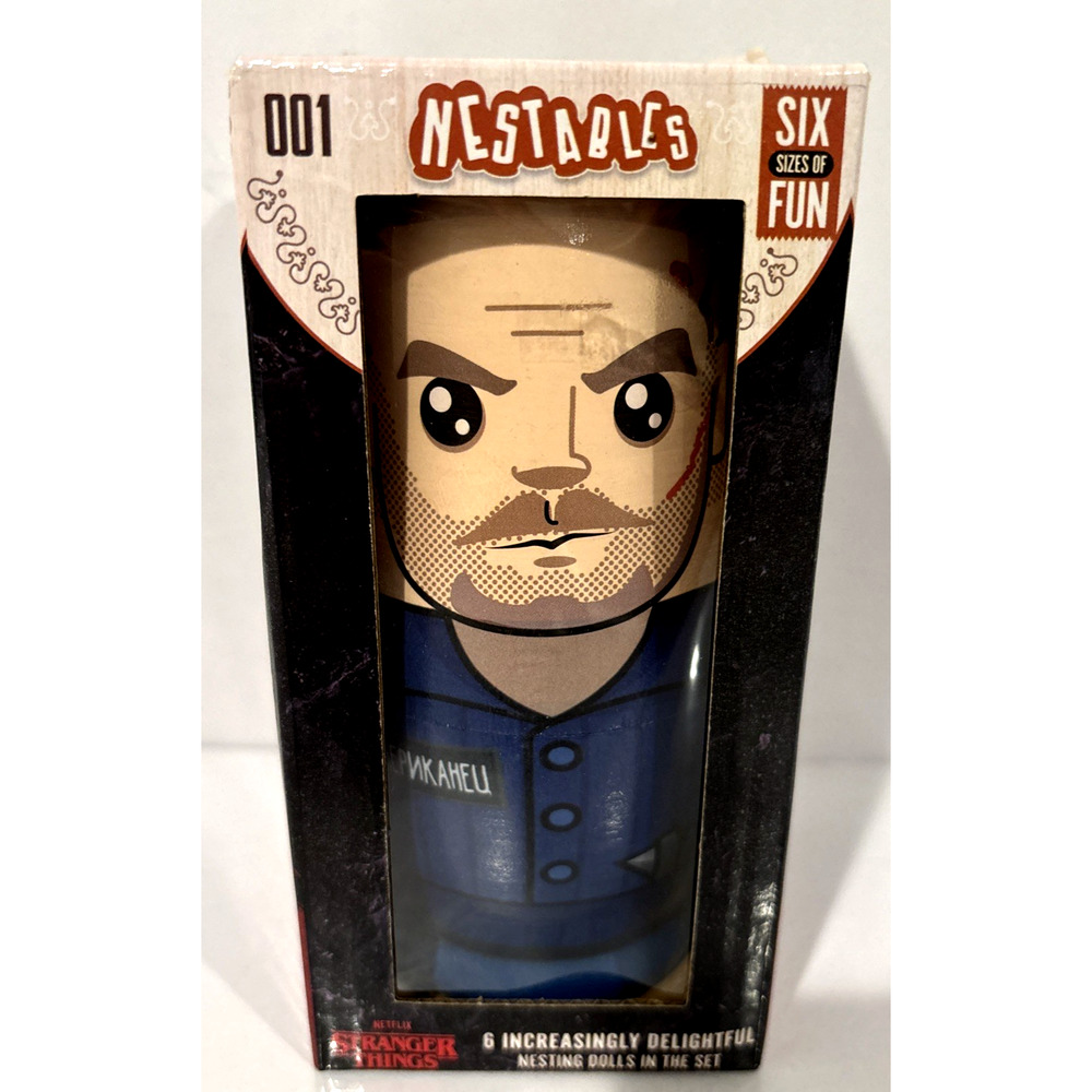 Stranger Things Nestables Wooden Nesting Dolls 6 in 1 Set NIB Netflix Season 4